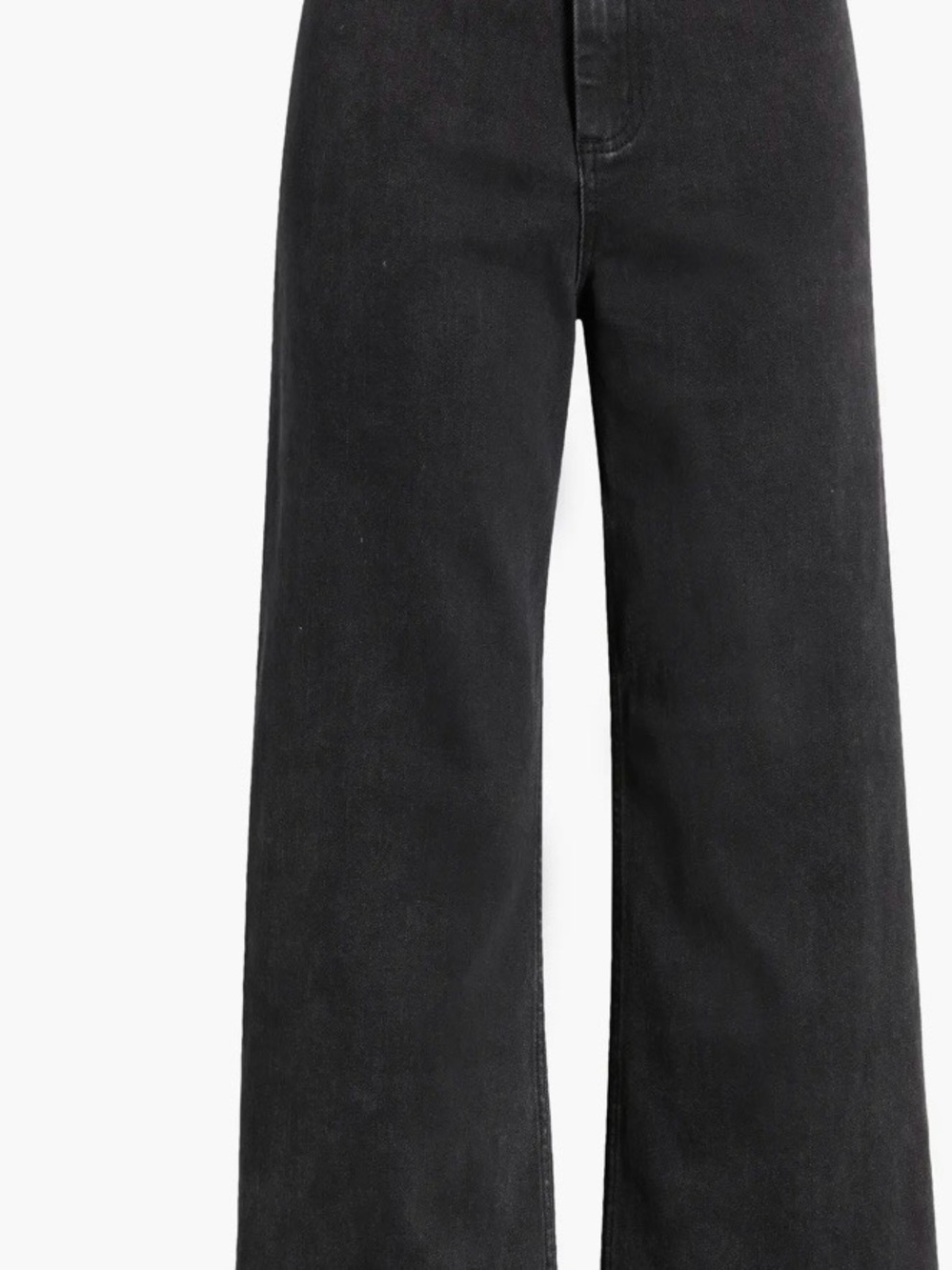 Rip Curl Washed Black Wide-Leg Jeans